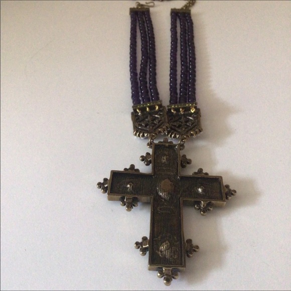 Heidi Daus. Purple / Colorful Cross. New. - Picture 3 of 8